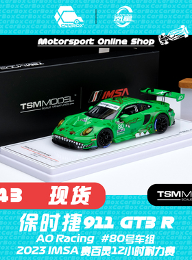 [CarBox] TSM 1:43 保时捷 911 GT3 R 2023 IMSA 赛百灵 霸王龙