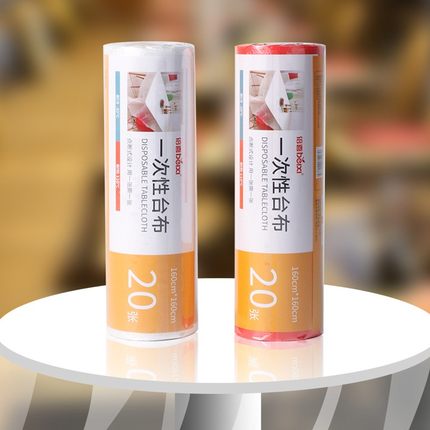 振兴一次性桌布圆桌台布塑料长方形圆形家用加厚防水餐桌布结婚用