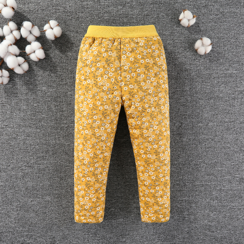 手工棉花棉裤男女儿童中小学生修身打底弹力可水洗高腰厚冬美体