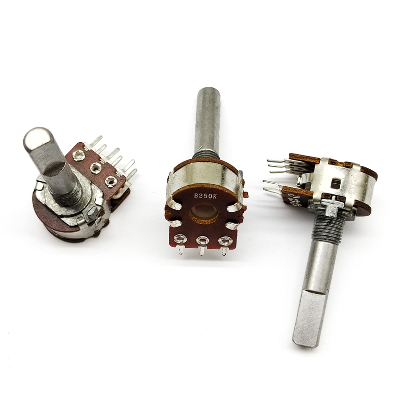 148型双联电位器 B250K柄长30MMF 带中点