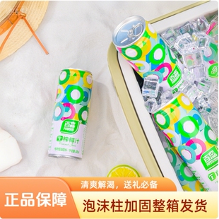 POWSUN/百森生榨椰汁植物蛋白新鲜椰子汁饮品整箱礼盒装解暑高罐