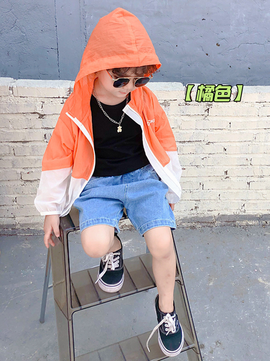 CHENMA의 소년 의류 아동용 스포츠 후드가 달린 경량 카디건 재킷 여름  소년 통기성 모기 방지 및 자외선 차단 의류