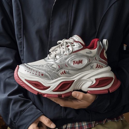 潮牌情侣款老爹鞋超声波跑鞋厚底10cm增高鞋韩版男女同款潮鞋