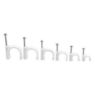 钢钉线卡圆形电线固定线卡子网线扣墙钉线钉电线卡扣理线器 100粒