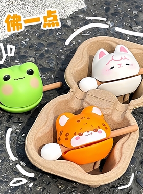 熊猫解压挂件小木鱼摆件求签卜乌龟儿童玩具敲打卡皮巴拉车载礼物