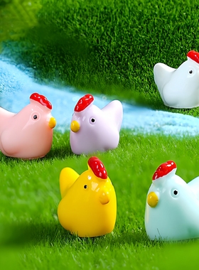 微景观树脂装饰品小母鸡