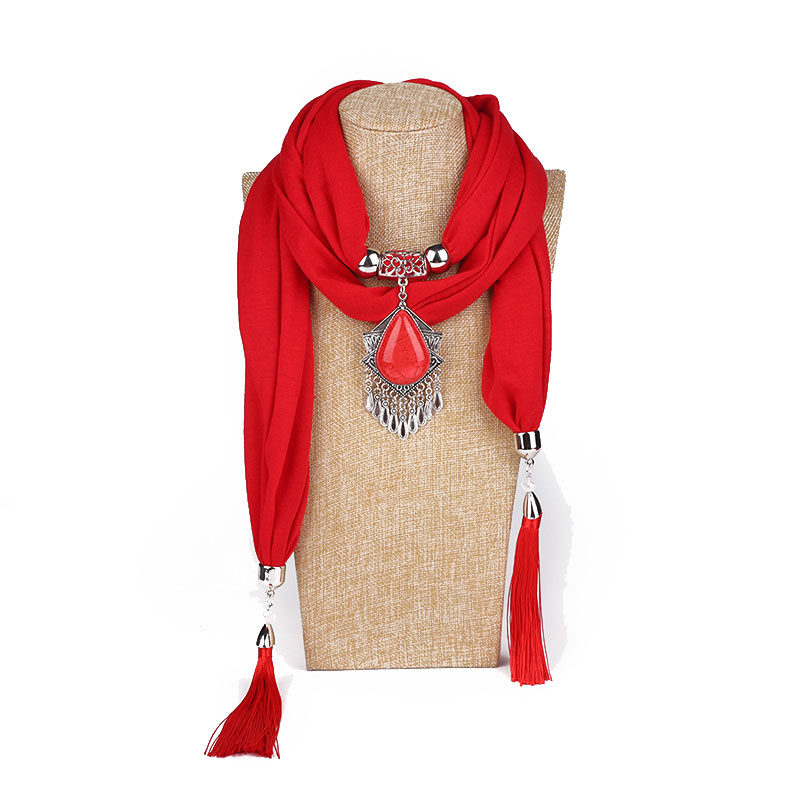 少数民族合金吊坠穗子项链围巾