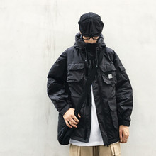 工装棉衣男潮牌连帽2019冬季新款ins潮加厚保暖棉服外套棉袄chic