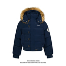 亿万少年BUFU南区菲奥娜毛领连帽棉服外套女冬加厚派克服短款 棉衣