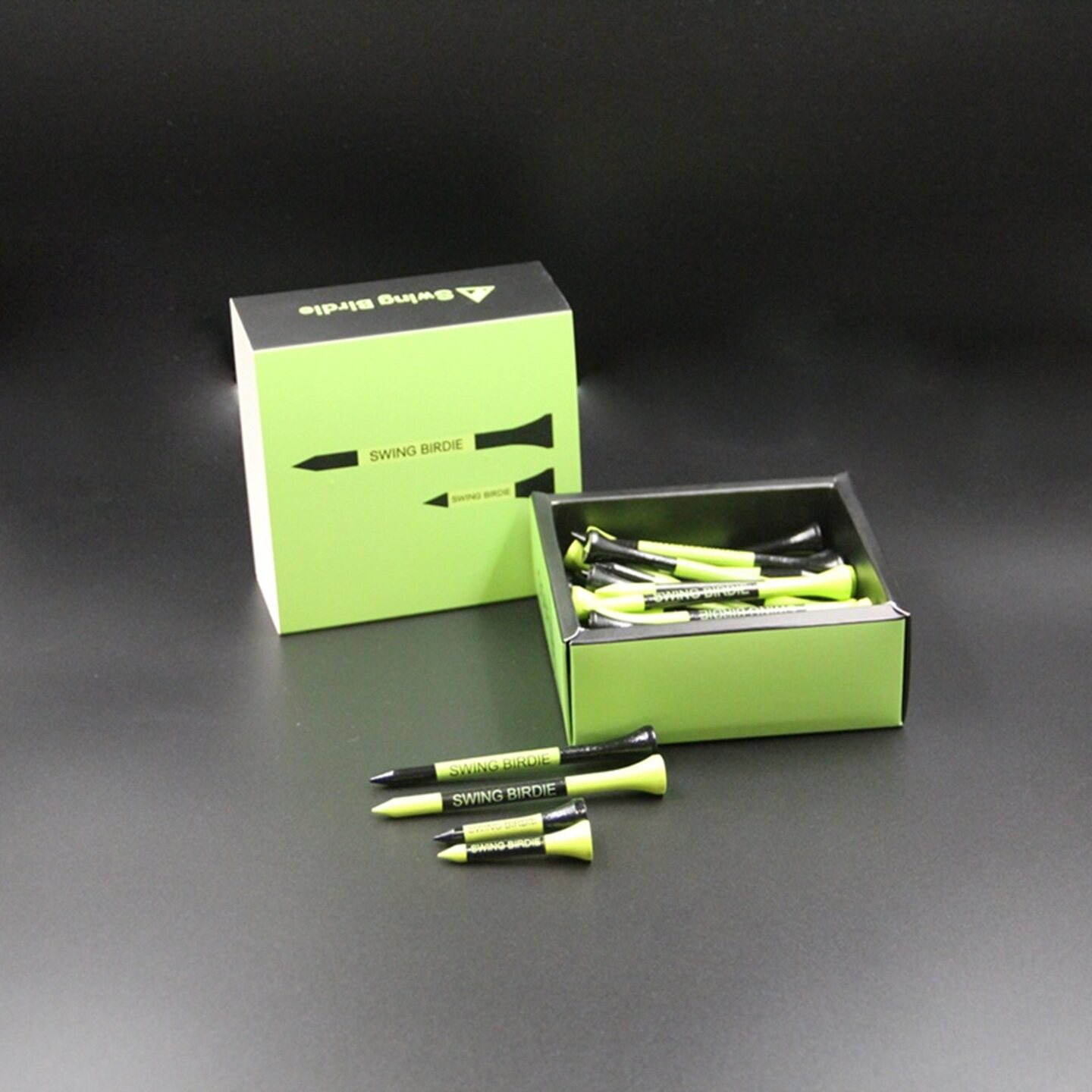 Xnells高尔夫潮牌黑绿木TEE 木质球钉 炫酷长短球TEE混装下场配件