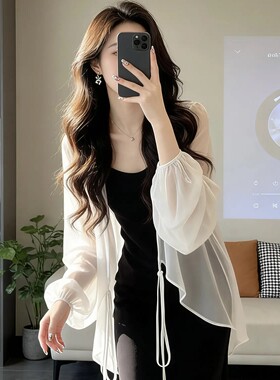 雪纺开衫女衬衫外搭上衣