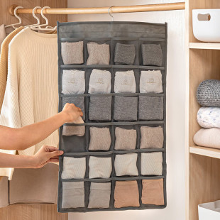 内衣内裤 衣柜宿舍文胸双面袜子整理神器储物袋 收纳挂袋家用墙挂式