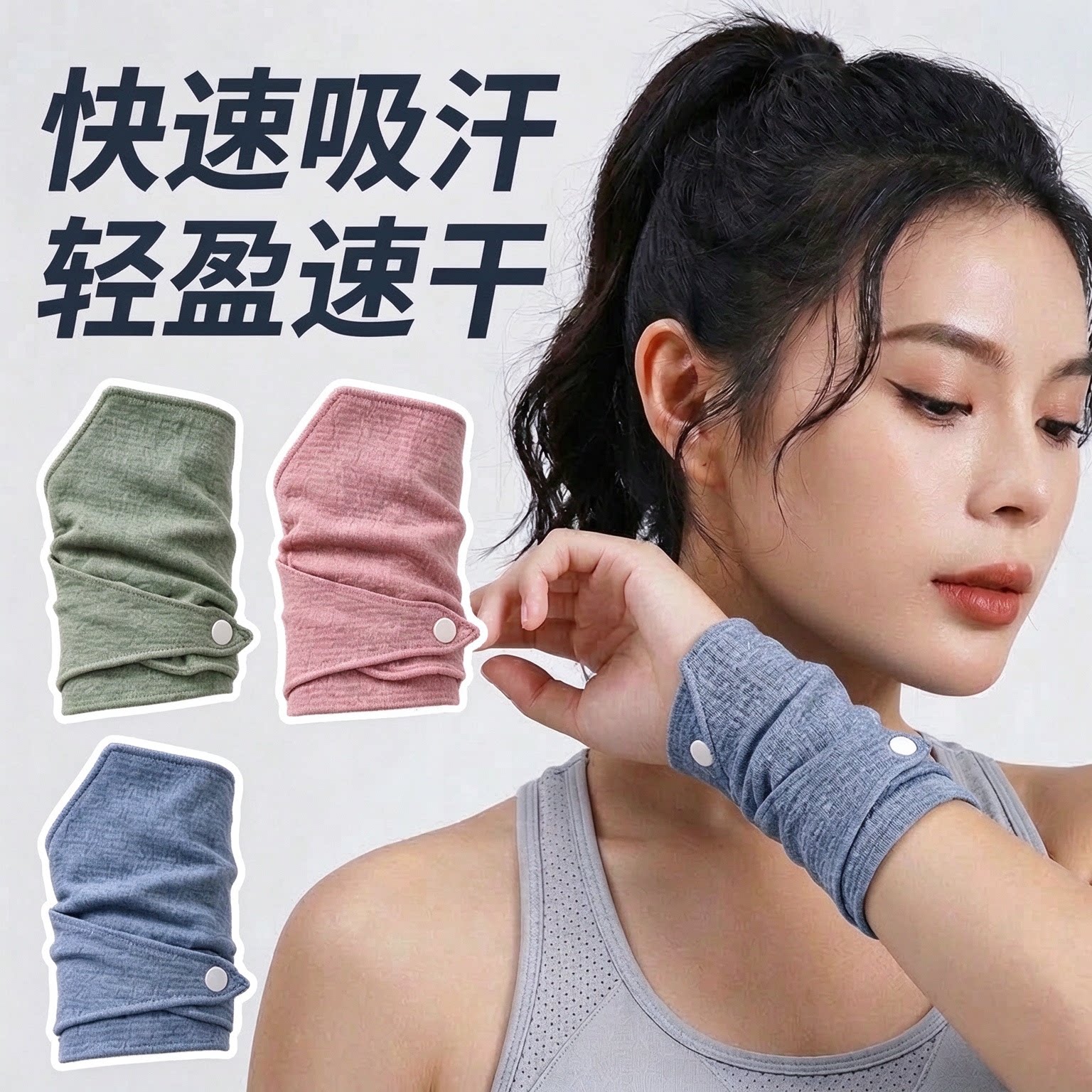 纯棉运动手腕吸汗巾跑步健身