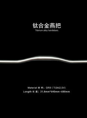 钛合金燕把自行车车把GR9材质31.8mm横管车把把立坐杆管夹垫圈