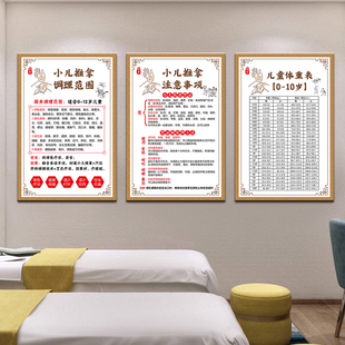 小儿推拿挂图小儿推拿海报儿童经络穴位图按摩推拿店宣传KT板3121