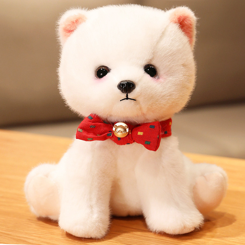 可爱狗狗毛绒博美茶杯犬公仔仿真小狗娃娃布偶儿童安抚小玩偶