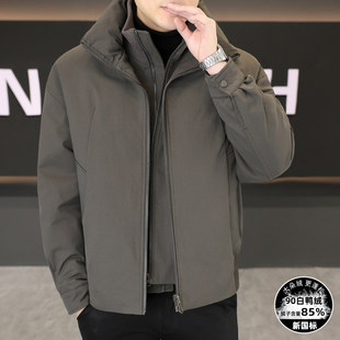 假两件加厚款 2025冬季 羽绒服男商务时尚 户外白鸭绒工装 外套帅 新款