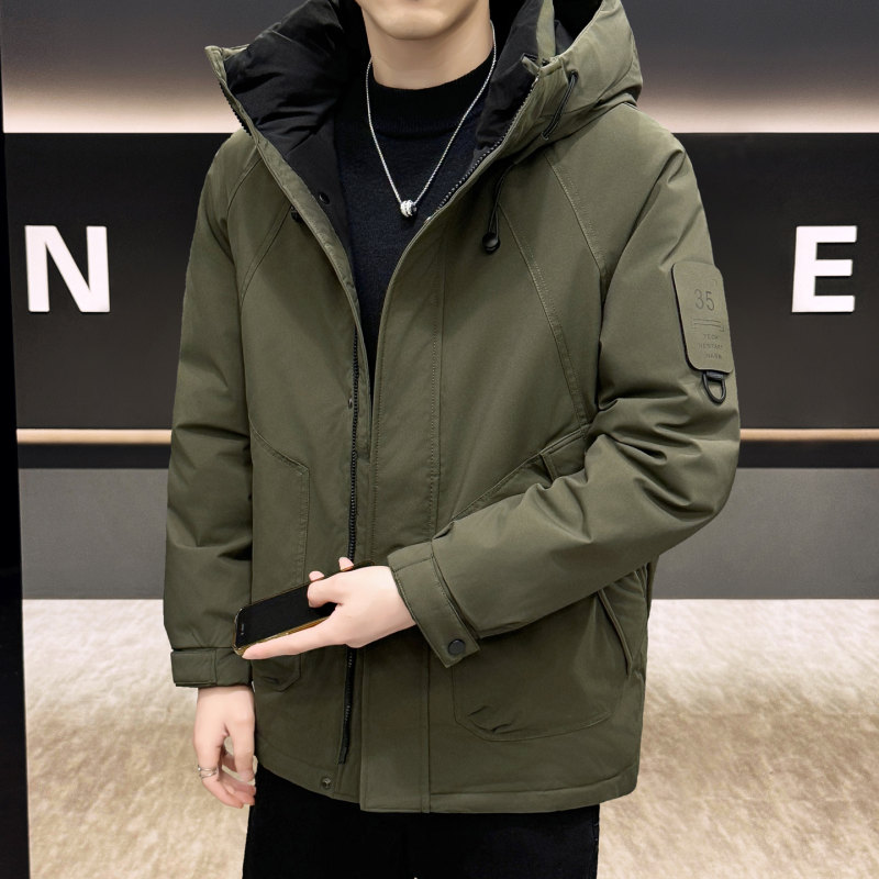 2025新款冬装加厚款户外工装羽绒服男保暖防寒服鸭绒外套宽松大码