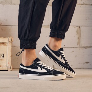 回力春帆布鞋低帮男鞋经典黑白透气运动鞋休闲鞋女鞋潮流防滑板鞋