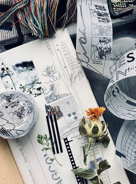 ChickTracks&台湾羊君 the movie script 和纸手帐胶带 整卷/分装