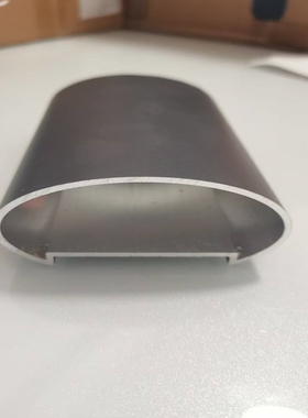 铝合金扶手管 椭圆管型材80*40铝合金楼梯扶手栏杆面包管灰色现货