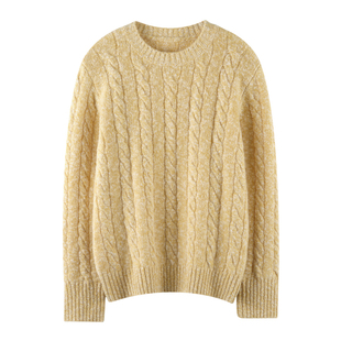 25年秋冬加厚套头100%山羊绒女新款宽松内搭打底衫可外穿保暖毛衣