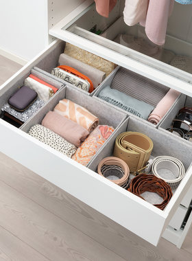 IKEA宜家代购康普蒙储物盒6件套淡灰色65x54厘米帕克思衣柜配件