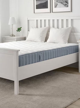 IKEA宜家床垫沃斯棠袋装弹簧床垫加硬浅蓝色多尺寸90/120/150/180