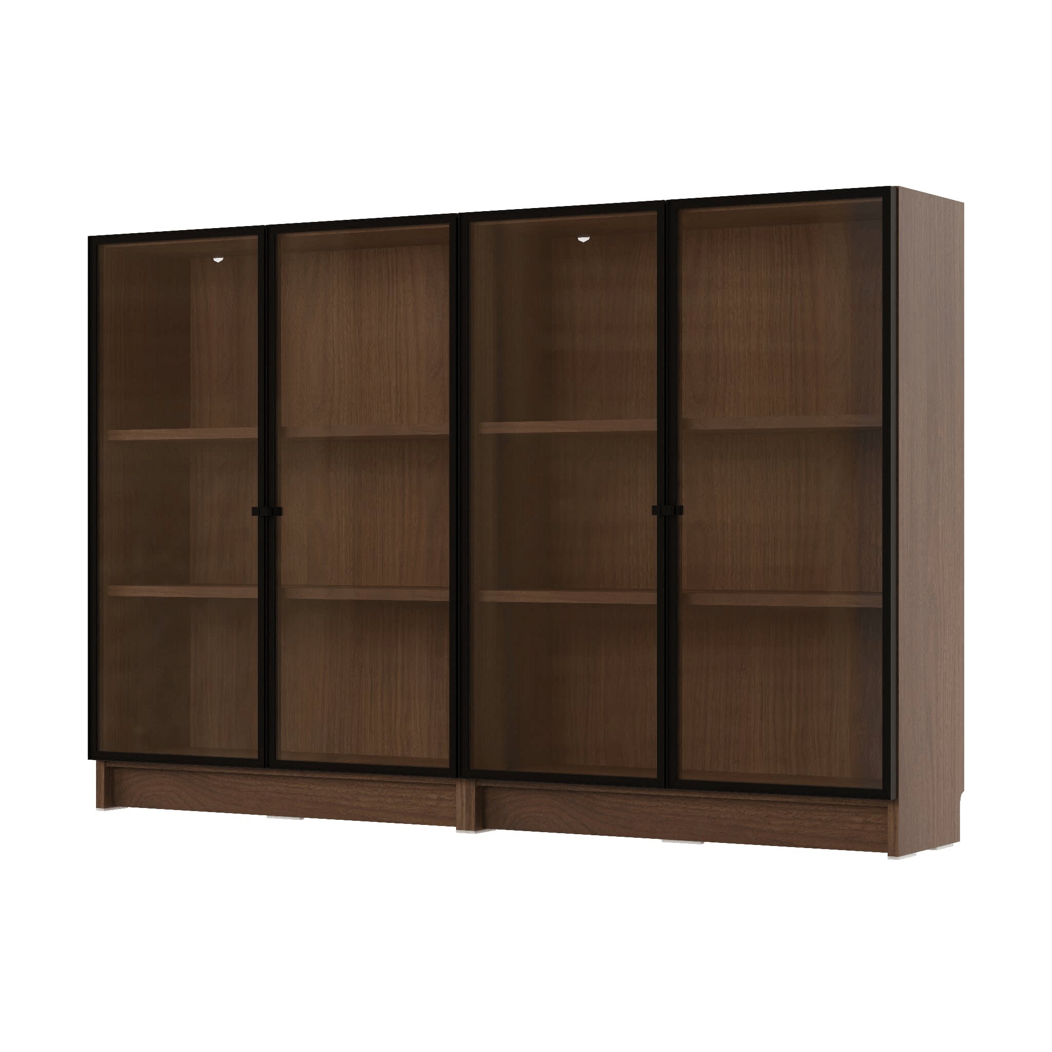 IKEA宜家代购毕利餐边柜褐色胡桃木纹160x28x106cm收纳储物柜