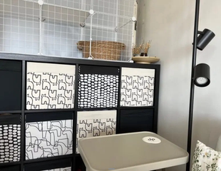 宜家代购德洛纳收纳箱盒布艺卡莱克储物盒毕利简约储物格整理箱