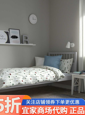 IKEA宜家斯米卡床架淡灰色90x200厘米单人现代简约床家用租房用