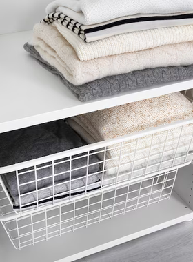 IKEA宜家耶勒帕网篮附拉出式挂杆白60x55厘米仅适用帕克思衣柜