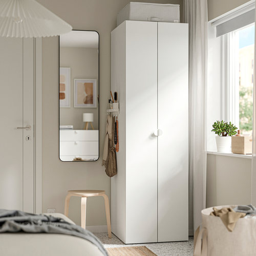 IKEA宜家代购拉思塔尔衣柜组合白色60x62x201厘米收纳柜储物柜