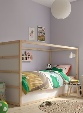 IKEA宜家代购库拉两用床白色松木90x200cm儿童学生床双层床上下床