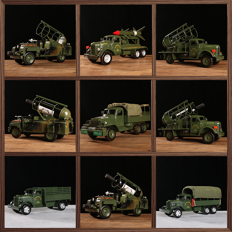 怀旧铁艺解放卡车军车餐厅摆件