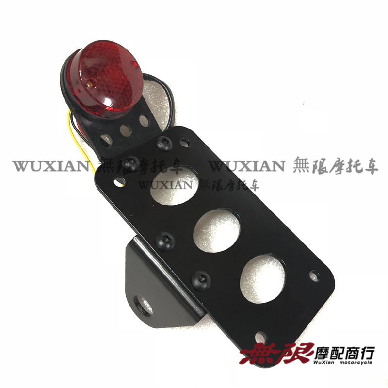适用摩托车复古改装件 铁马 马格纳 沙都 竞速 加装后牌照架 侧牌