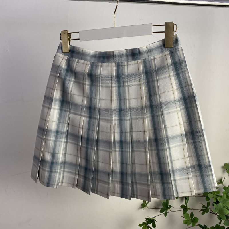 B4427任3件包邮外贸日单学院风小女生JK格裙新款高腰有扣百褶裙