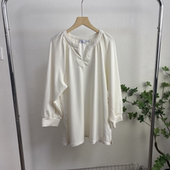 七分袖 D5541任3件 T恤 新款 V领套头宽松大码 包邮 外贸欧美女上衣秋季