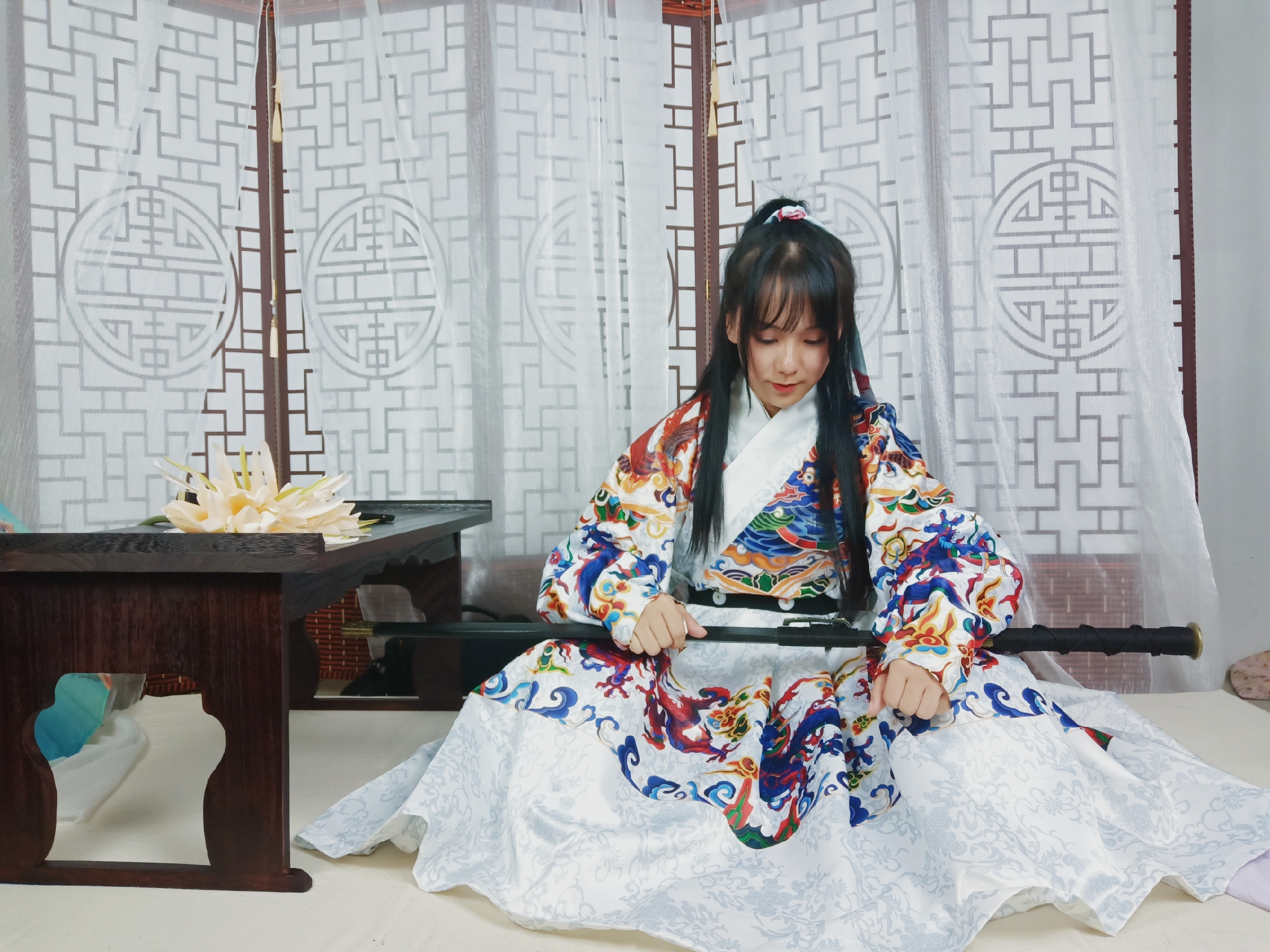 手慢无曳撒贴里风吟右舍飞鱼服印花汉服