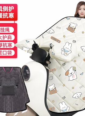 挡风被电动车秋冬厚款防寒保暖加厚夜间反光电瓶车挡风被