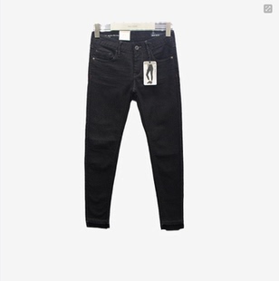 特价ABLE JEANS女牛仔裤春季新品弹力复古黑牛水洗修身显瘦打底裤