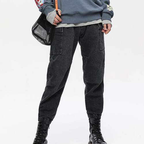 ABLEJEANS拉链长裤四季休闲长裤