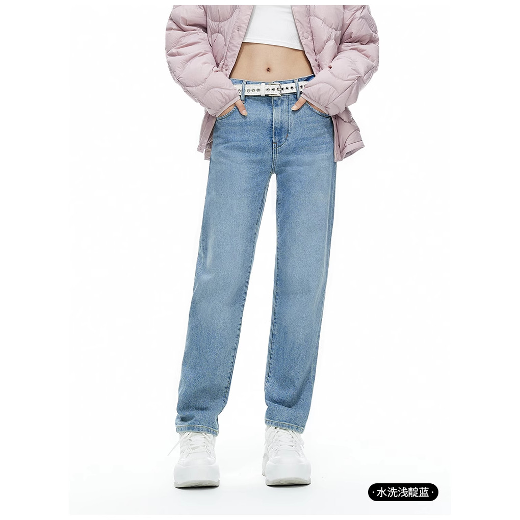 ABLEJEANS女士牛仔裤直筒宽松