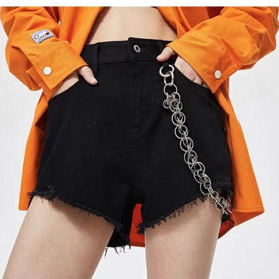 夏季女士休闲黑色短裤