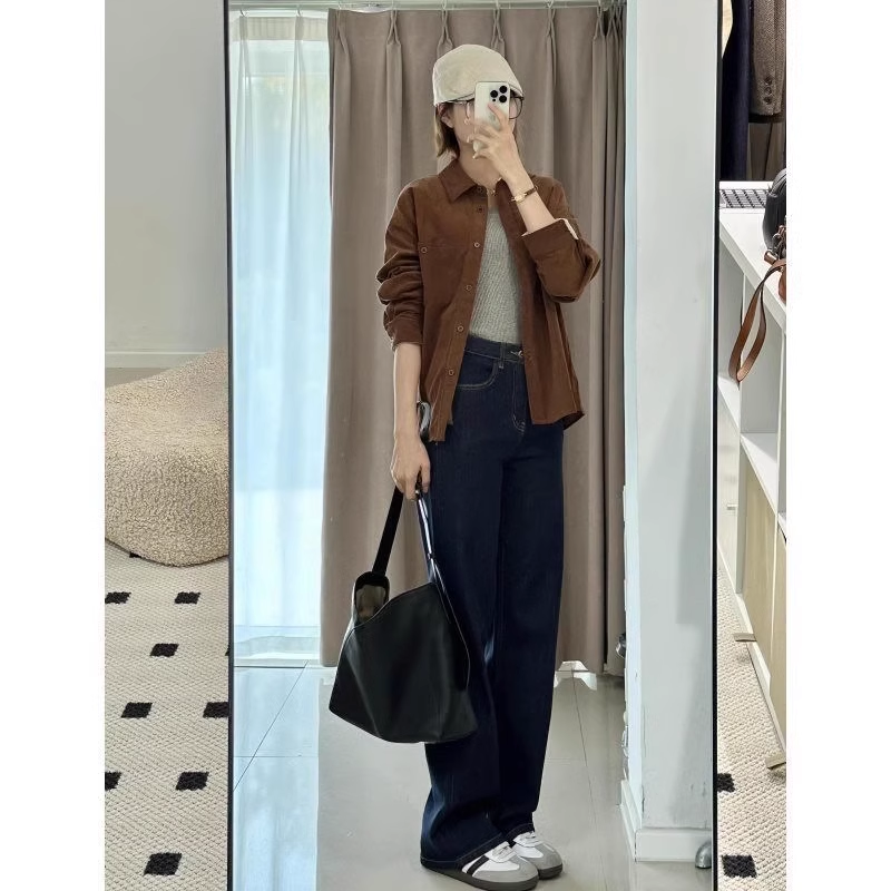 高腰宽松拖地裤潮流休闲喇叭女裤