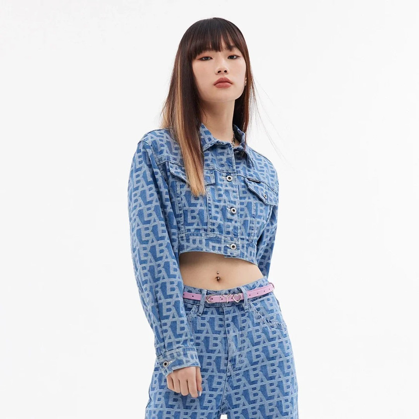 ABLEJEANS印花复古潮流夹克外套