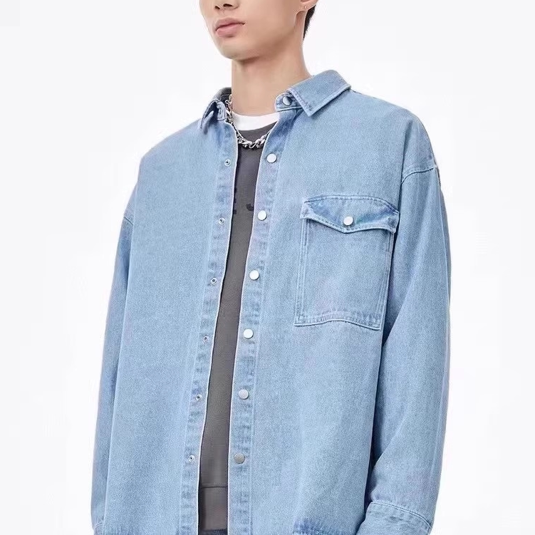 ABLEJEANS牛仔衬衫长袖宽松衬衣