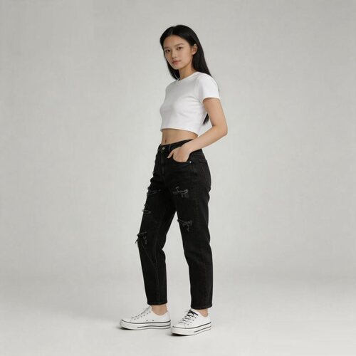 ABLEJEANS长裤复古水洗夏季破洞