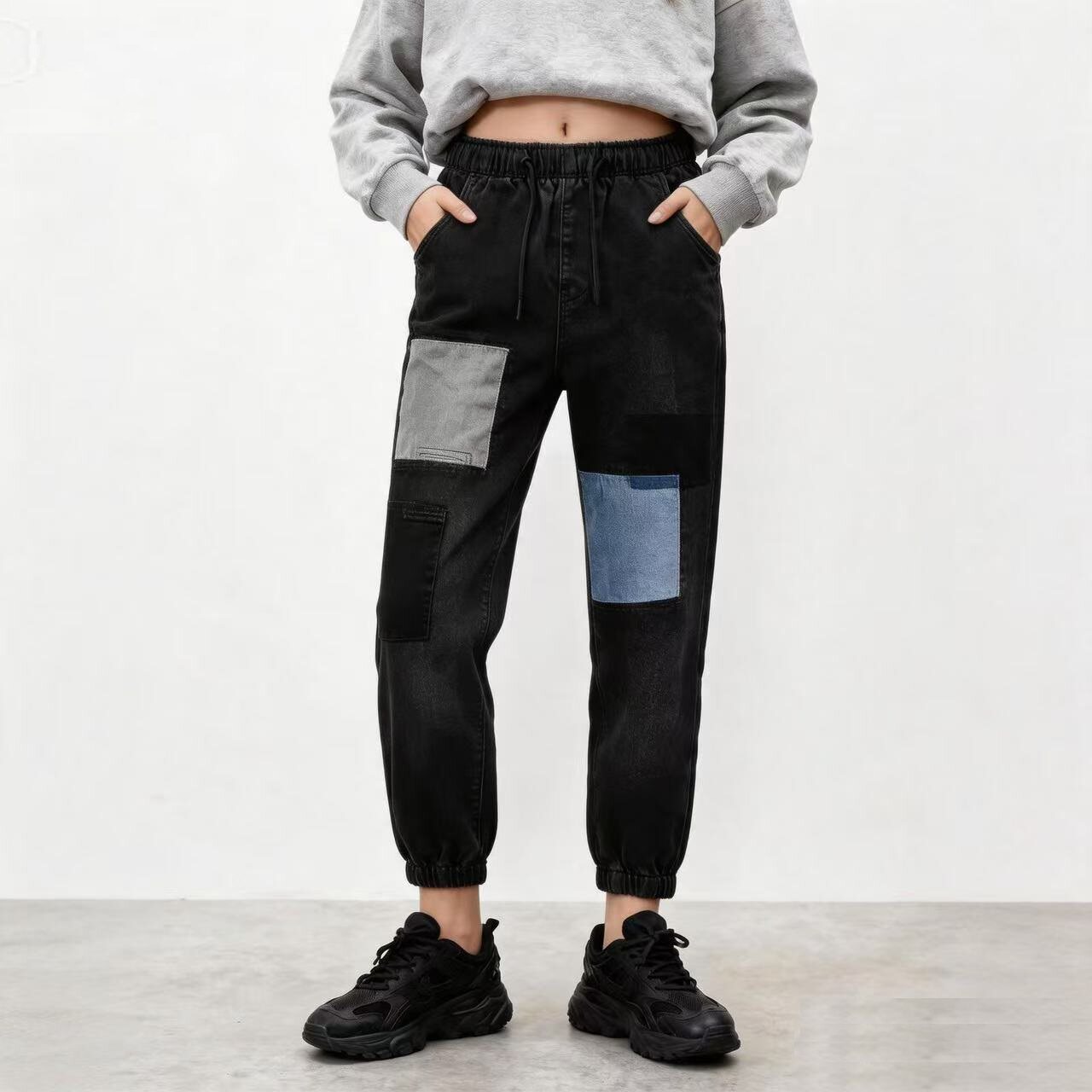 ABLEJEANS牛仔运动裤春秋休闲裤