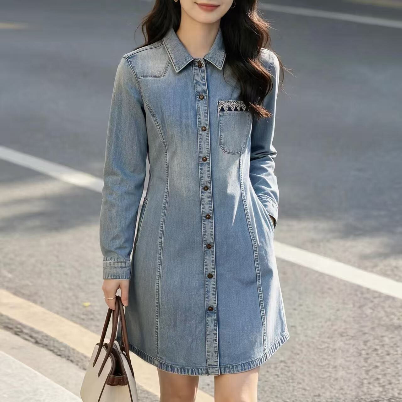 ABLEJEANS女连衣裙复古潮流短裙
